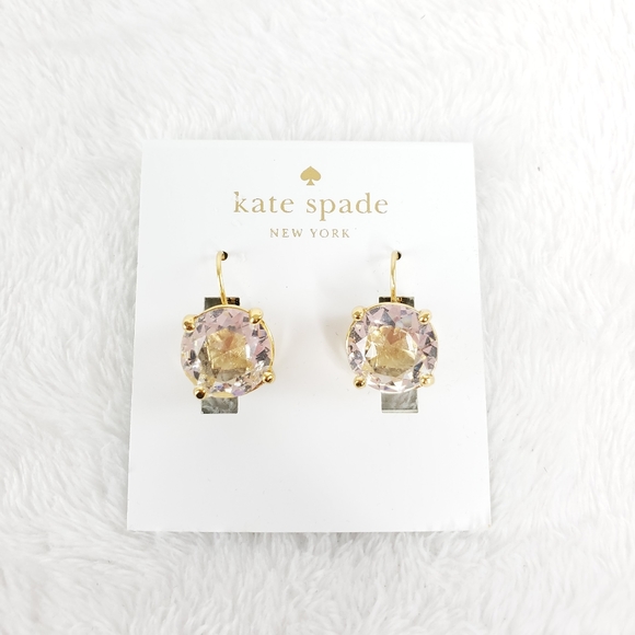 kate spade Jewelry - Kate Spade 14kt Filled Clear Crystal Earrings